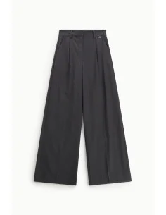 High-Waisted Palazzo Trousers with Pleats Dixie 2