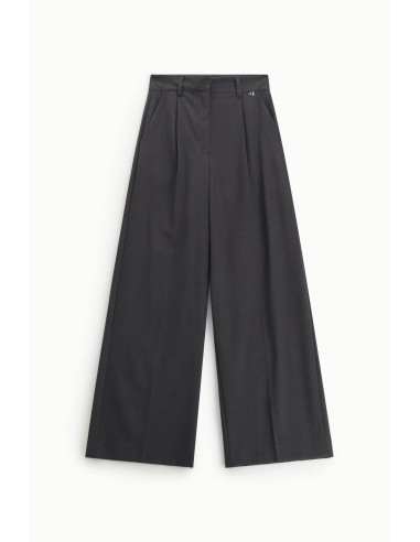 Pantaloni Palazzo Vita Alta Con Pince Dixie