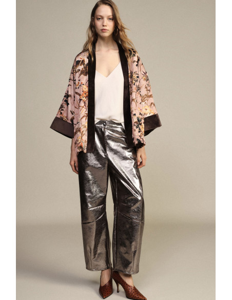 Dixie High-Waisted Wide-Leg Leather-Effect Trousers - Vestiti Firma...