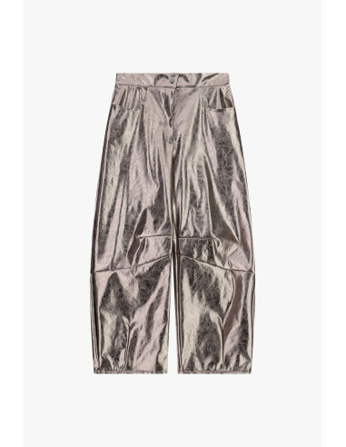 Pantalon ample effet cuir à taille haute Dixie - Vestiti Firmati Li...