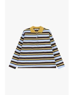 Maglia A Righe Con Colletto E Bottoni Frontali Dixie