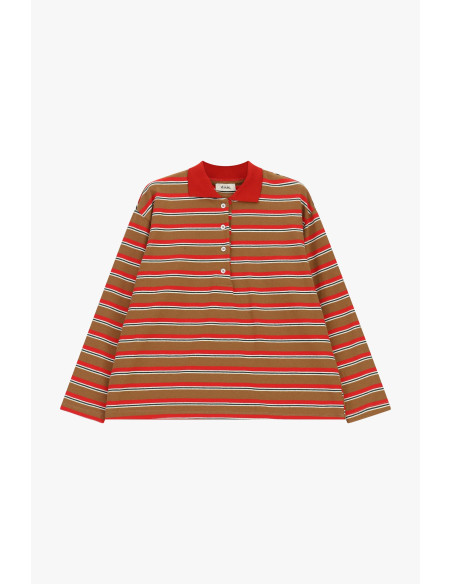 Dixie Striped Jumper with Collar and Front Buttons - Vestiti Firmat...