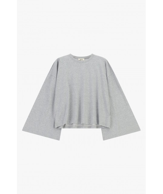 T-Shirt Manica Lunga Ampia Con Fondo Dritto Dixie
