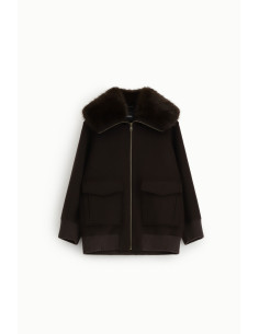 Dixie Coat with Fur Collar and Patch Pockets - Vestiti Firmati Life... 2