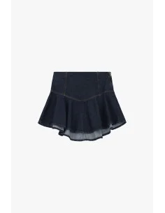 Short Denim Skirt with Flared Ruffle Dixie 2