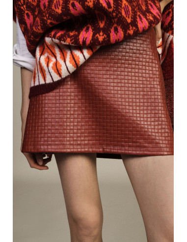 Short Flared Skirt with a Dixie Chequered Pattern - Vestiti Firmati...