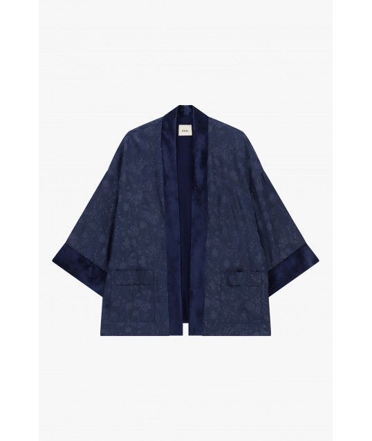 Cappotto Duster Ampio Jacquard Con Profili A Contrasto Dixie