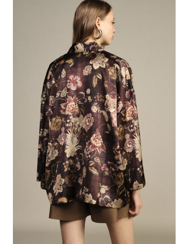 Dixie Short Floral Print Coat with Pockets - Vestiti Firmati Life S...