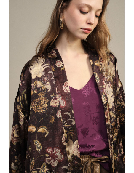 Manteau court à motif floral avec poches Dixie - Vestiti Firmati Li...