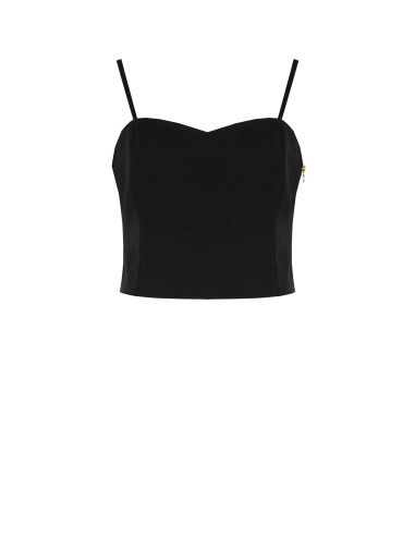 Rinascimento Technical Fabric Bustier Crop Top - Vestiti Firmati Li...