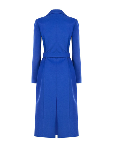 Straight-cut Wool-Blend Coat with Matching Belt Rinascimento