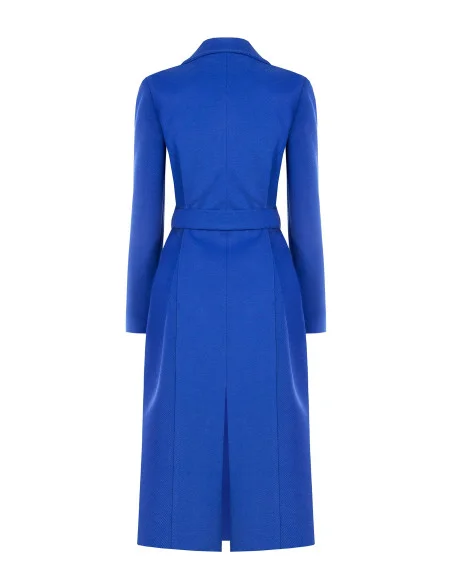 Straight-cut Wool-Blend Coat with Matching Belt Rinascimento