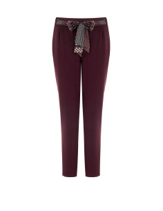 Pantalon skinny en polyviscose avec élastique à l'arrière et foulard griffé « Rinascimento » 2