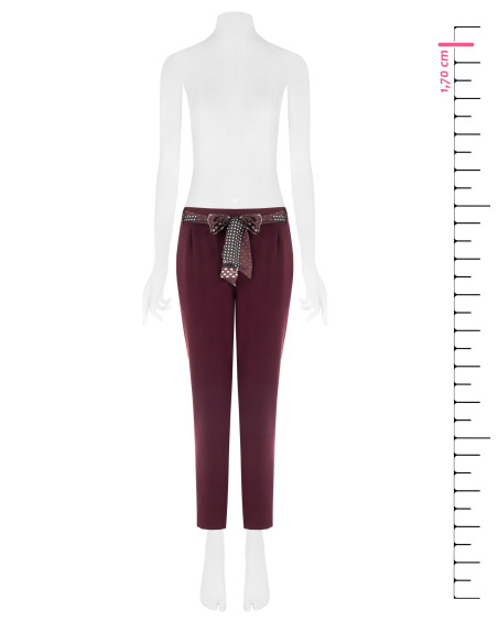 Pantaloni Skinny In Poliviscosa Con Elastico Dietro E Foulard Logato Rinascimento