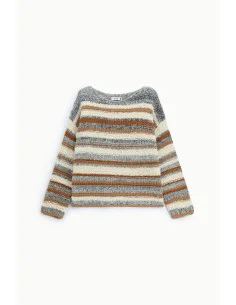 Maglione Pullover A Righe Con Maniche Lunghe Please 2