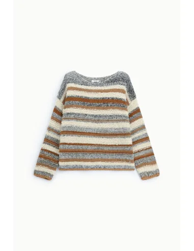 Maglione Pullover A Righe Con Maniche Lunghe Please