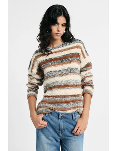 Maglione Pullover A Righe Con Maniche Lunghe Please