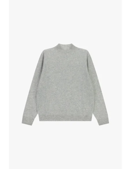 Please, a crew-neck jumper with a ribbed hem
