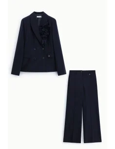 Completo Pantalone Doppio Petto Con Dettaglio Fiore Please 2