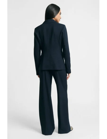 Costume à double poitrine avec pantalon et détail floral « Please »