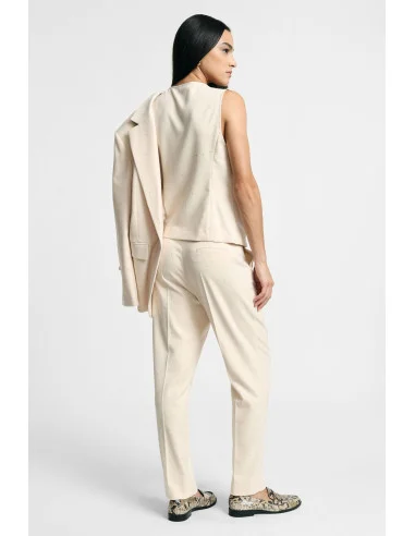 Pantalon cigarette sur mesure à rayures, Please
