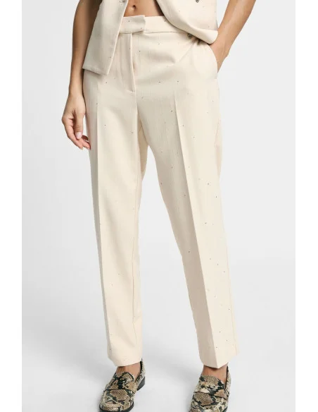 Tailored Cigarette Trousers with a Striped Pattern – Please