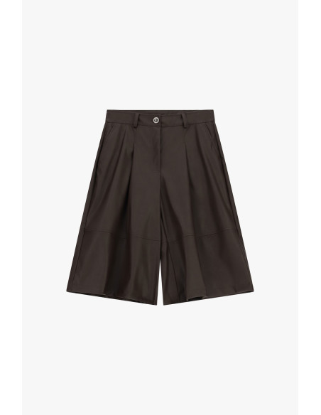 Short taille moyenne avec pinces et passants « Please »