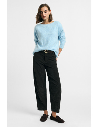 Balloon Fit Jeans with Regular Waist and Front Pleats Please