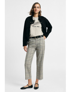 Pantalon sur mesure à carreaux, coupe droite, Please - Vestiti Firm...