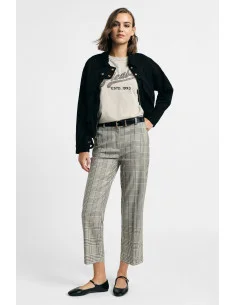 Tailored Checkered Straight-Leg Trousers Please