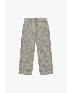 Pantalon de tailleur à carreaux à jambe droite Please 2