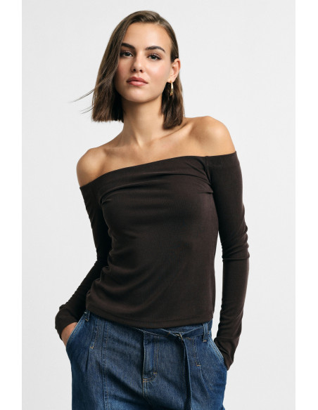 Pull à épaules dénudées et manches longues Please - Vestiti Firmati...