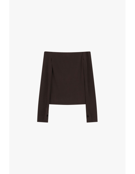 Pull à épaules dénudées et manches longues Please - Vestiti Firmati...