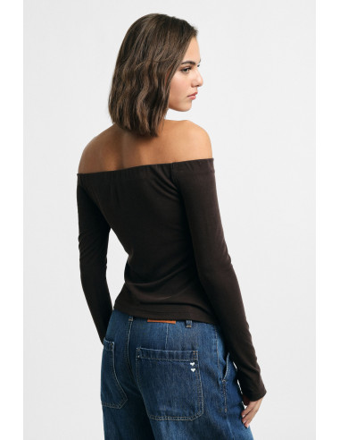 Maglione A Spalle Scoperte Con Maniche Lunghe Please