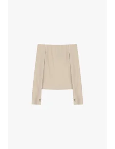 Off-the-Shoulder Sweater with Long Sleeves Please 2