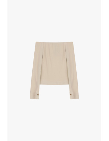 Off-the-shoulder jumper with long sleeves – Please - Vestiti Firmat...