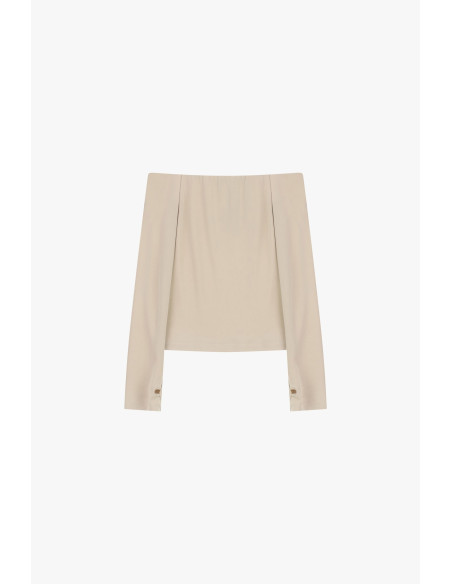 Off-the-shoulder jumper with long sleeves – Please - Vestiti Firmat...