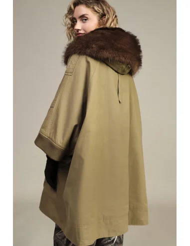 Dixie Oversized Coat with Tassels and Fur Collar