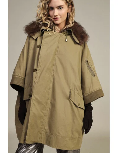 Dixie Oversized Coat with Tassels and Fur Collar