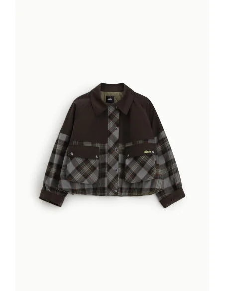 Veste-chemise à carreaux avec poches avant Maxi Dixie