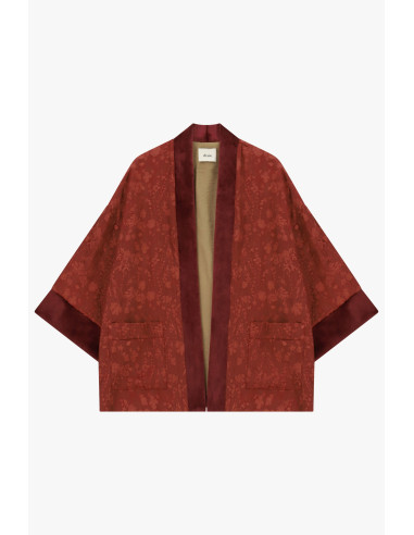 Manteau ample de style « duster » en jacquard avec bordures contrastées Dixie - Veste...