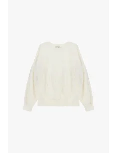 Crew-Neck Sweatshirt With Decorative Fringes In V Dixie