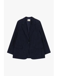 Pinstriped Blazer with Bandana Handkerchief and Fringes Dixie 2