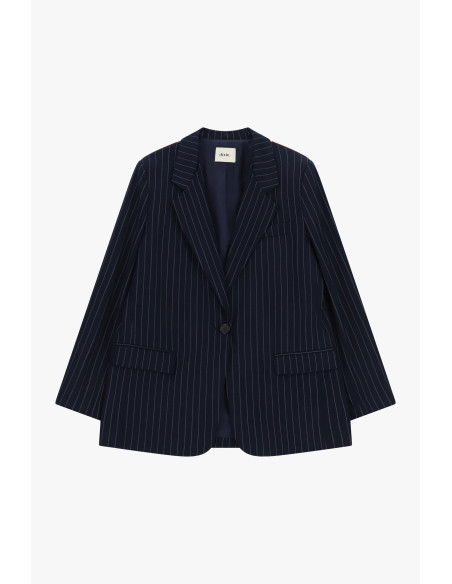 Blazer à rayures avec foulard bandana et franges Dixie - Vestiti Fi...