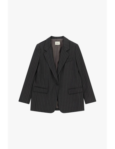 Blazer Gessato Con Fazzoletto Bandana E Frange Dixie