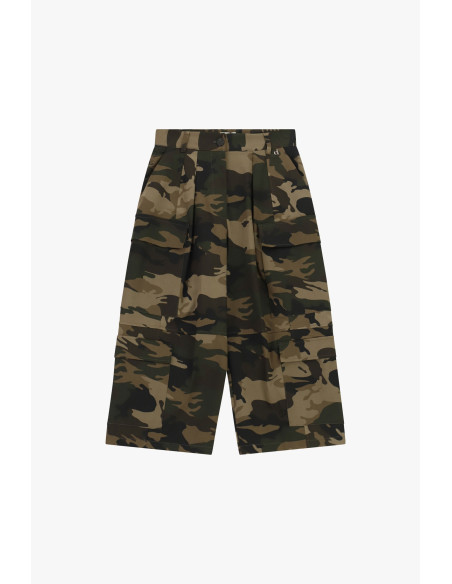 Pantaloni Cropped Fantasia Mimetica Con Tasche Dixie