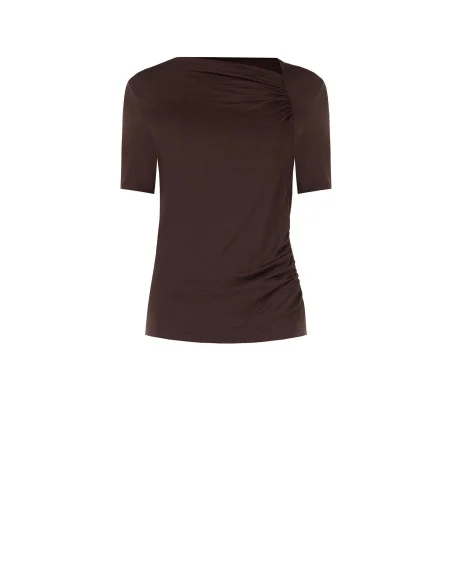 One-Sided Ruffled Top in ‘Rinascimento’ Viscose