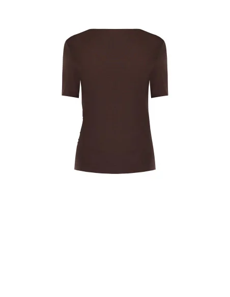 One-Sided Ruffled Top in ‘Rinascimento’ Viscose