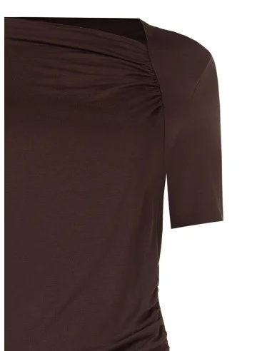One-Sided Ruffled Top in ‘Rinascimento’ Viscose