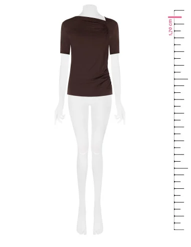 One-Sided Ruffled Top in ‘Rinascimento’ Viscose